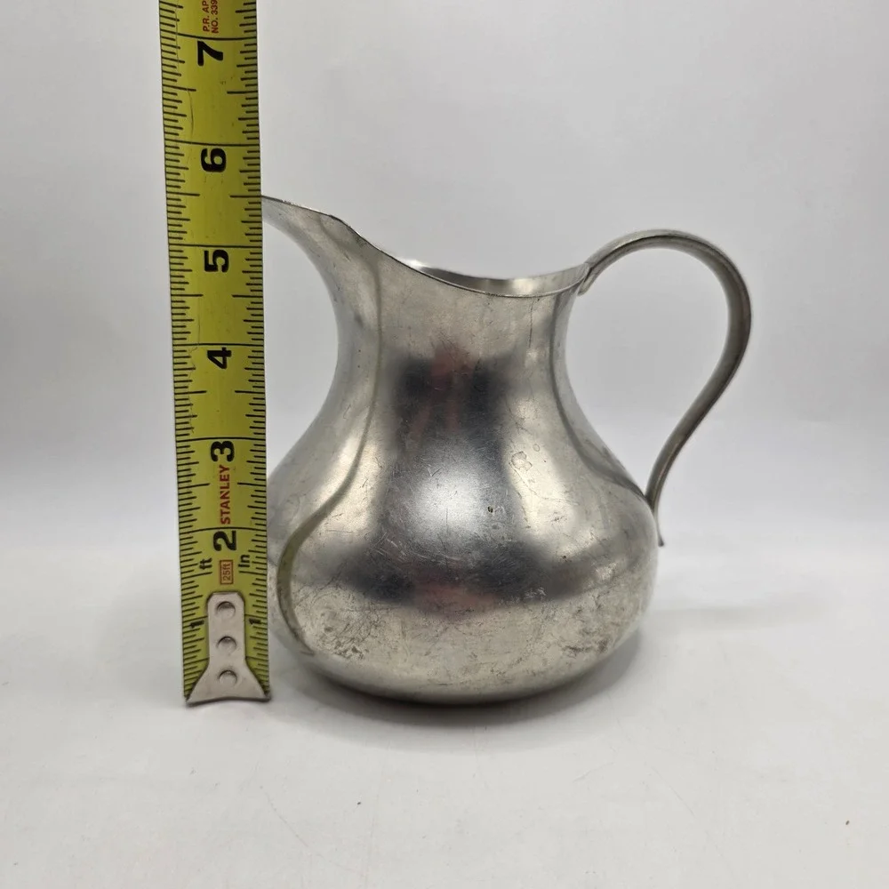 Royal Daalderop Pewter Pitcher Holland Vintage Metalware Creamer Dutch Decor